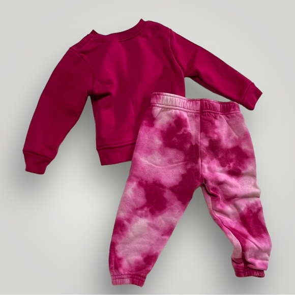 ๐ข5/$25 Garanimals Pink Tie Dye Sweat Shirt Pants Outfit 18M - Picture 10 of 11